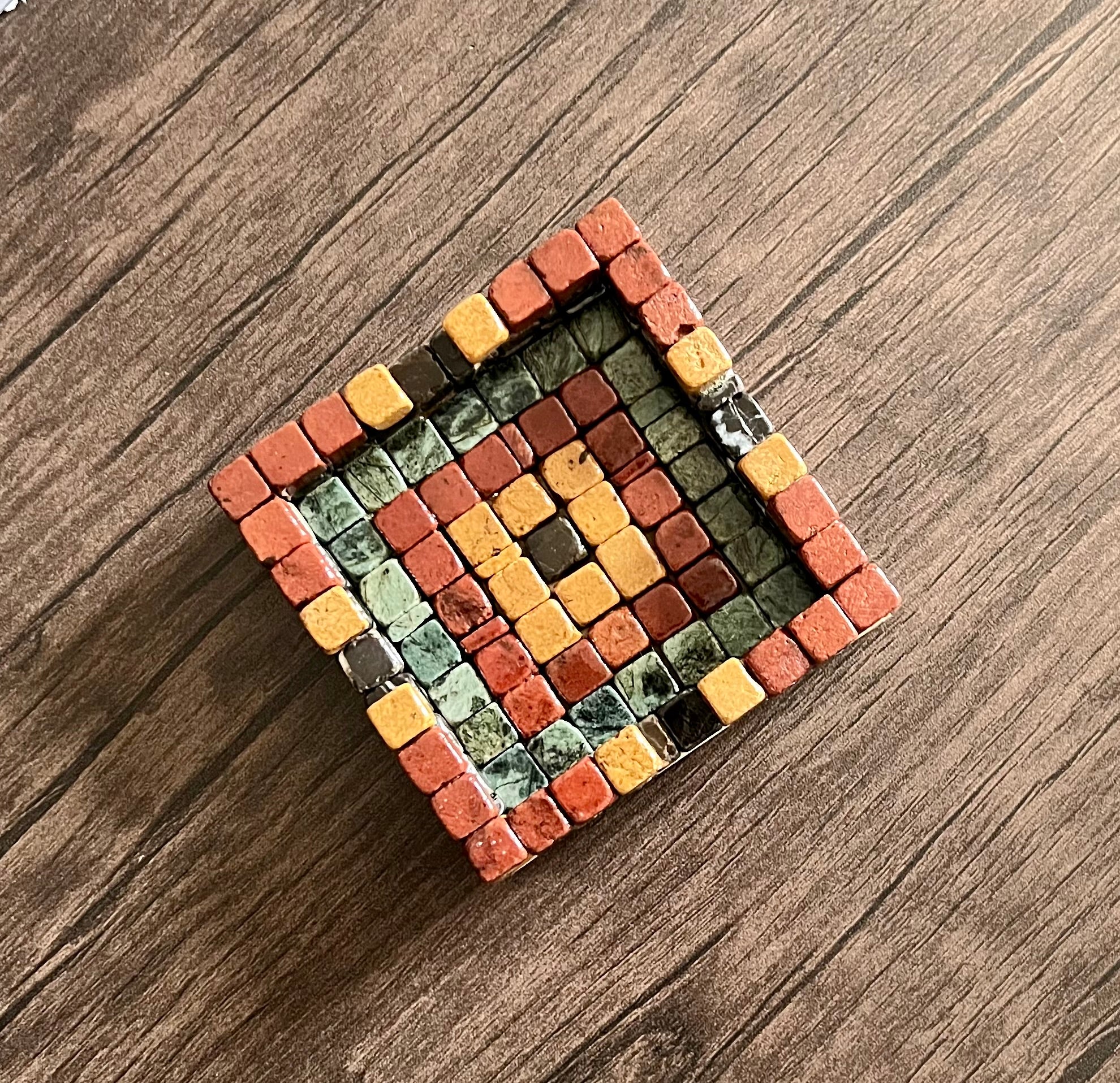 Stone Mosaic Ashtray with a Story of Antique Home Decor